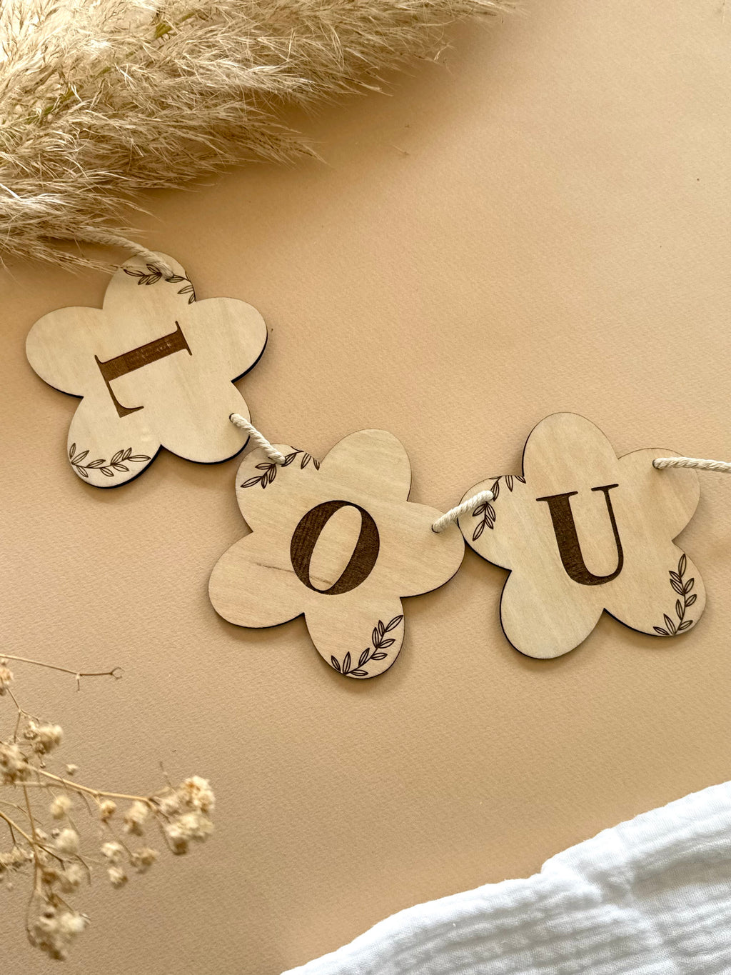 Guirlande lettres prénom - Fleurs