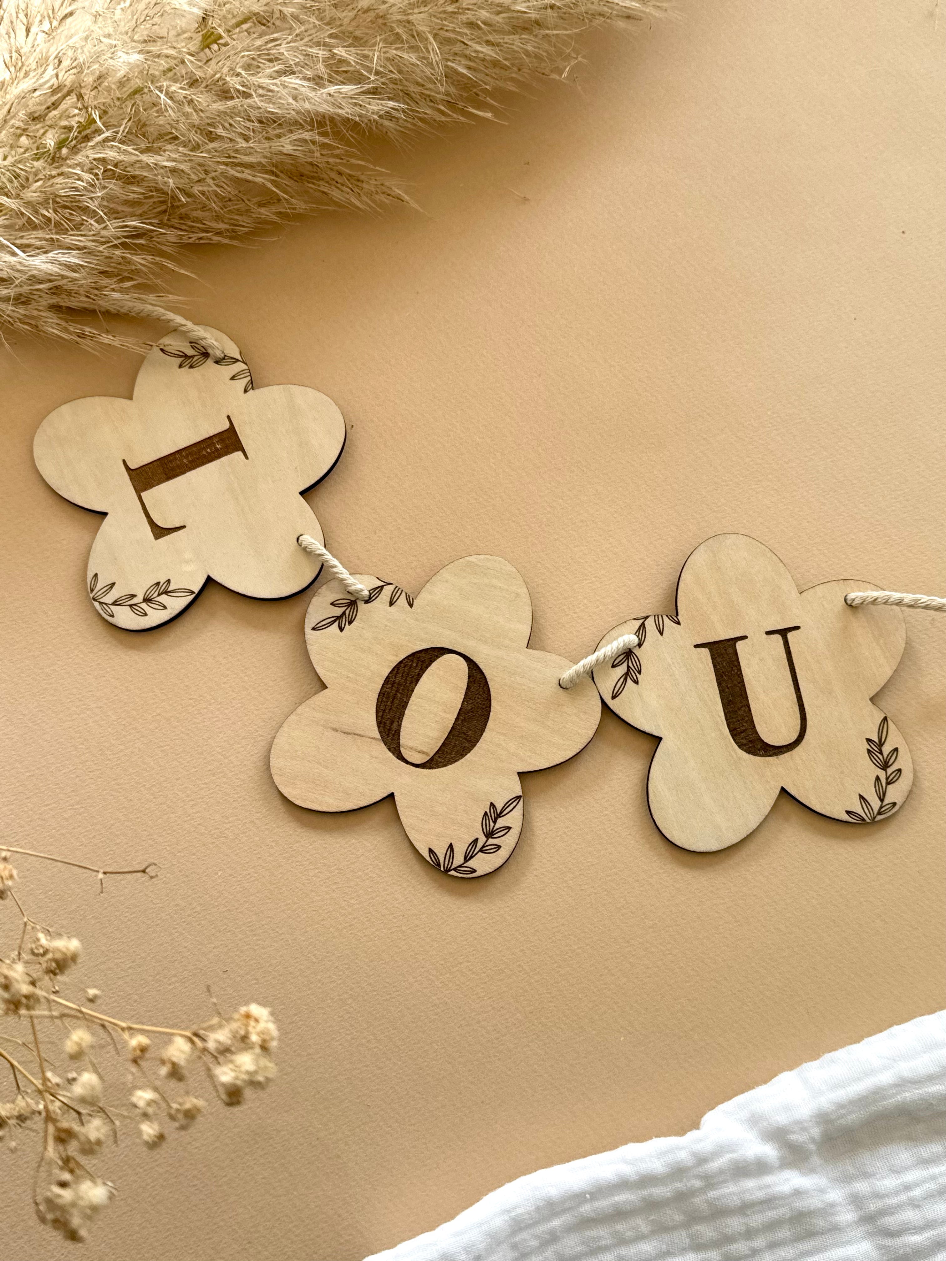 Guirlande lettres prénom - Fleurs