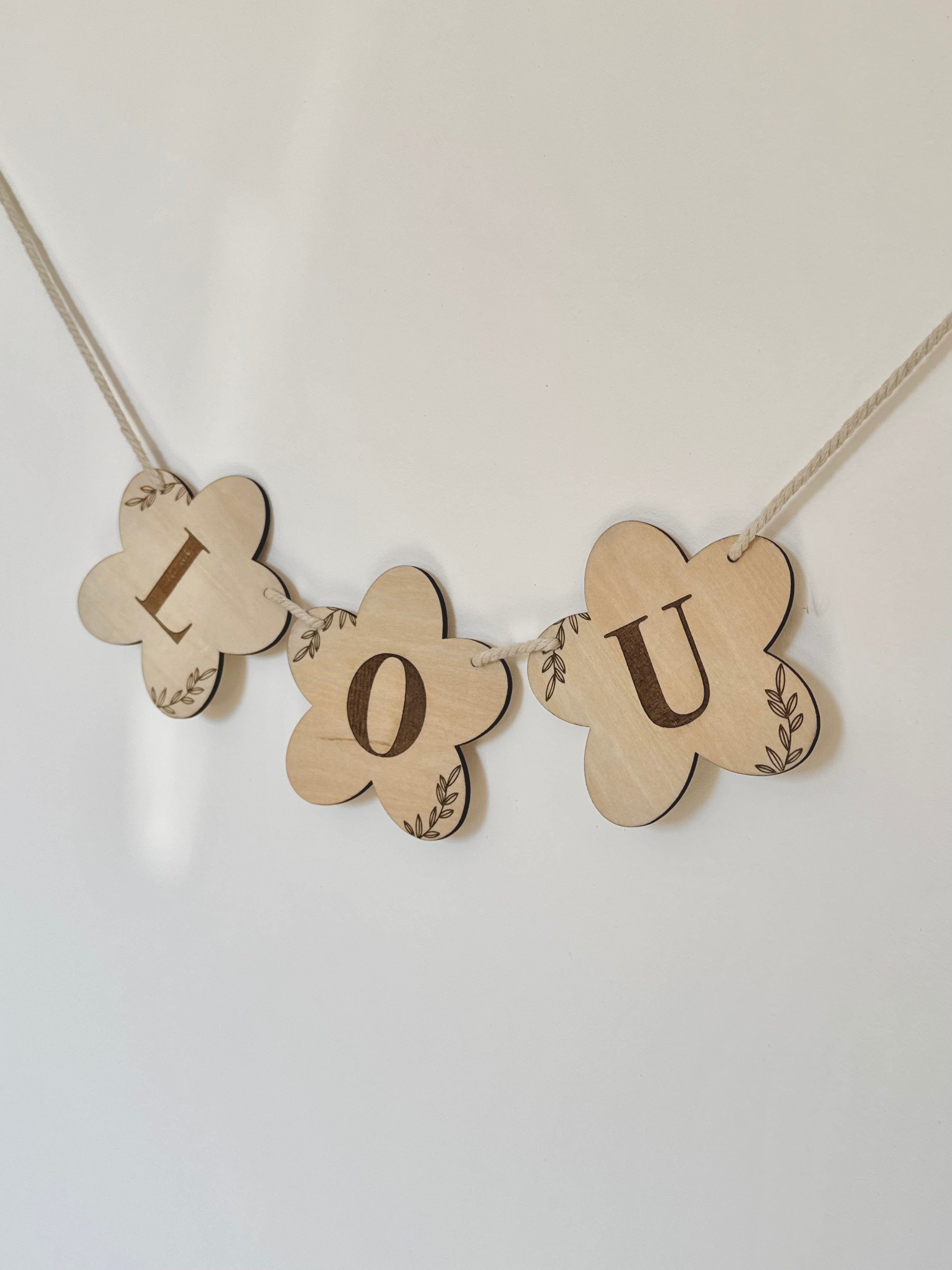 Guirlande lettres prénom - Fleurs