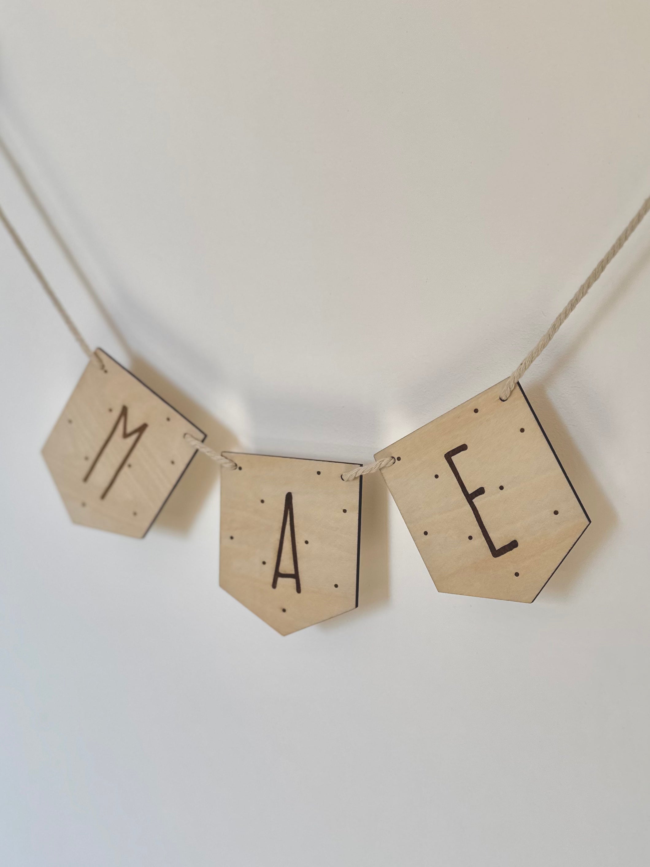 Guirlande lettres prénom - Pois