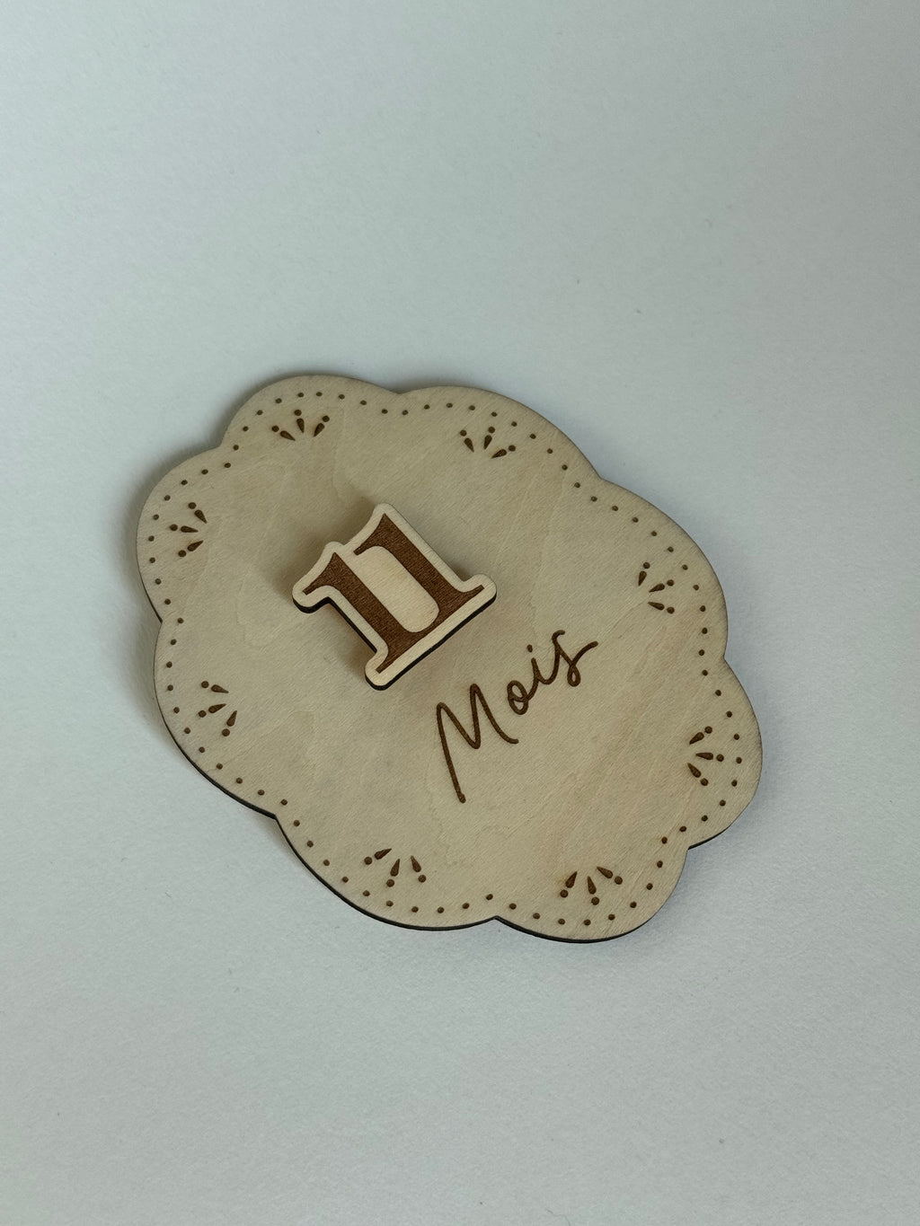 Cartes étapes mois bébé - Fleur