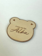 Carte bébé "il était une fois" + prénom - Ourson