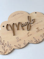 nuage bois relief enfant